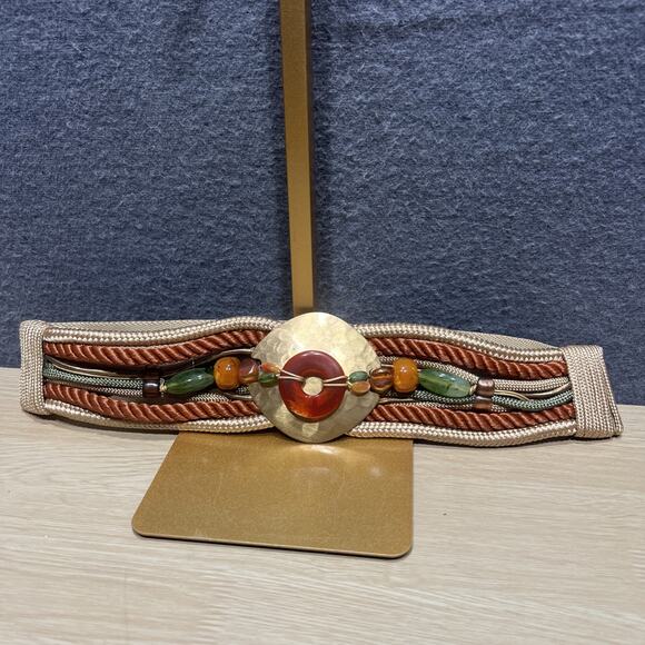 Vintage Concho Boho Beaded Women Belt - Picture 1 of 9
